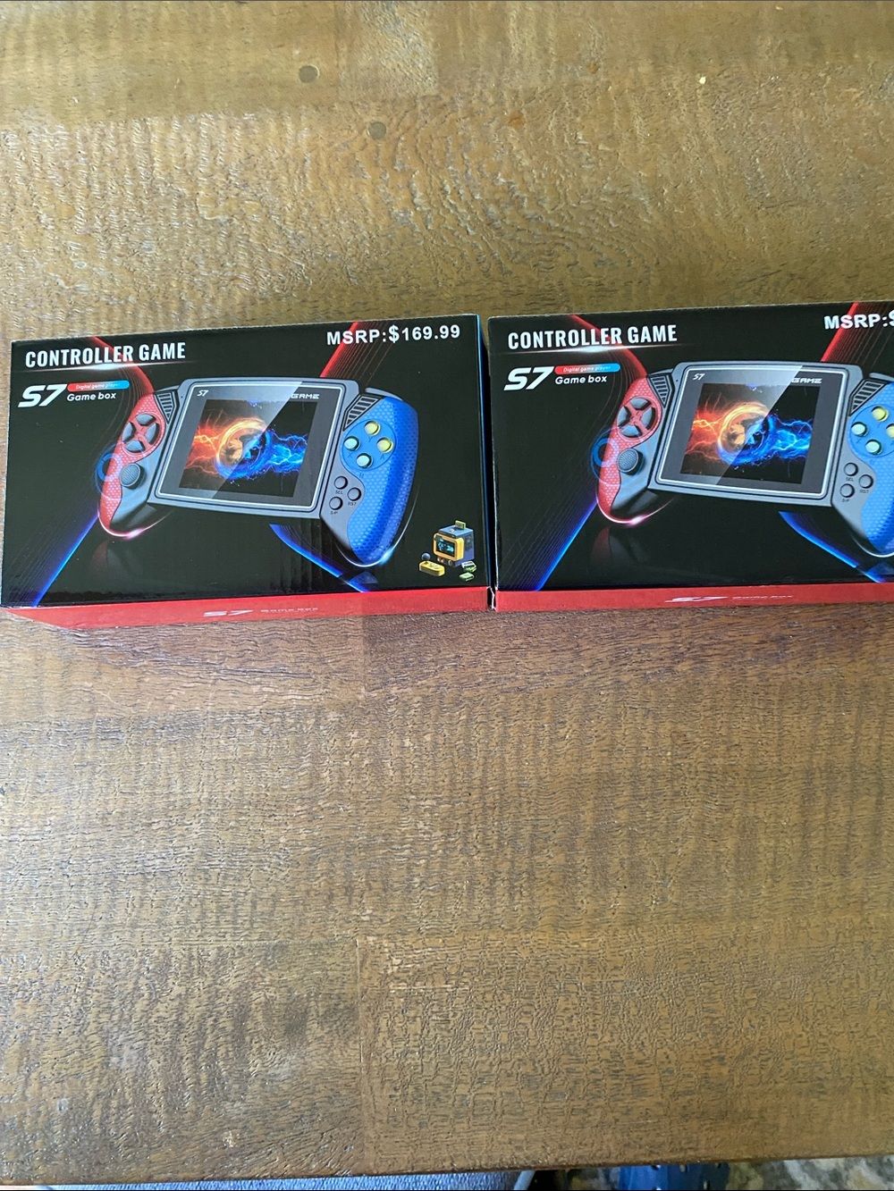 2- Dual-Color HandheldRetroGame- Red and Blue